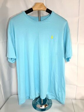 Polo Ralph Lauren Tee Aqua Blue Yellow Pony Logo Shirt Men L